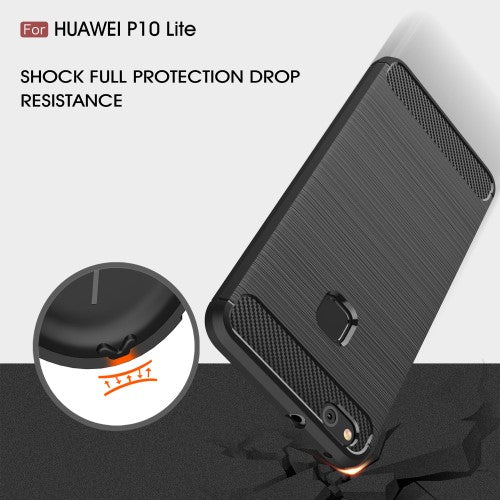 TPU Case für Huawei P10 LITE Carbon Skin Brushed