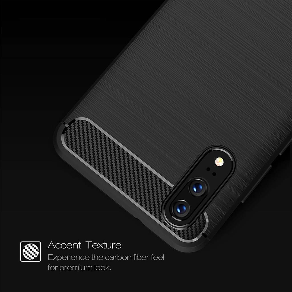 TPU Case für Huawei P20 Carbon Skin Brushed
