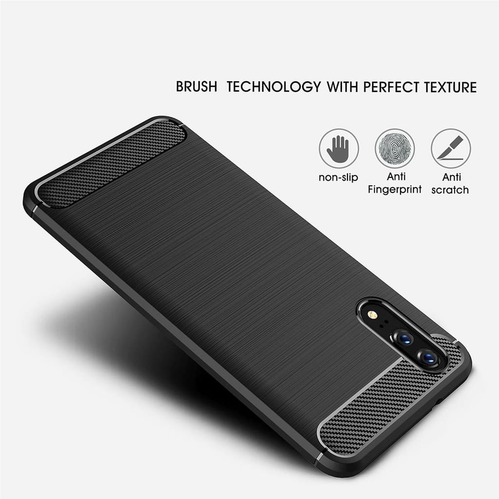 TPU Case für Huawei P20 Carbon Skin Brushed