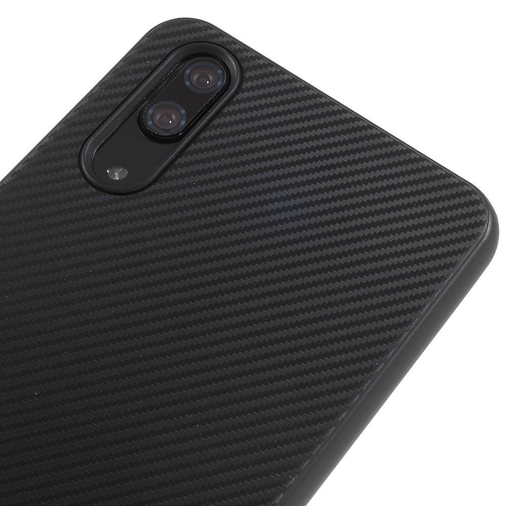 IPAKY TPU Case für Huawei P20 Carbon Fiber Muster