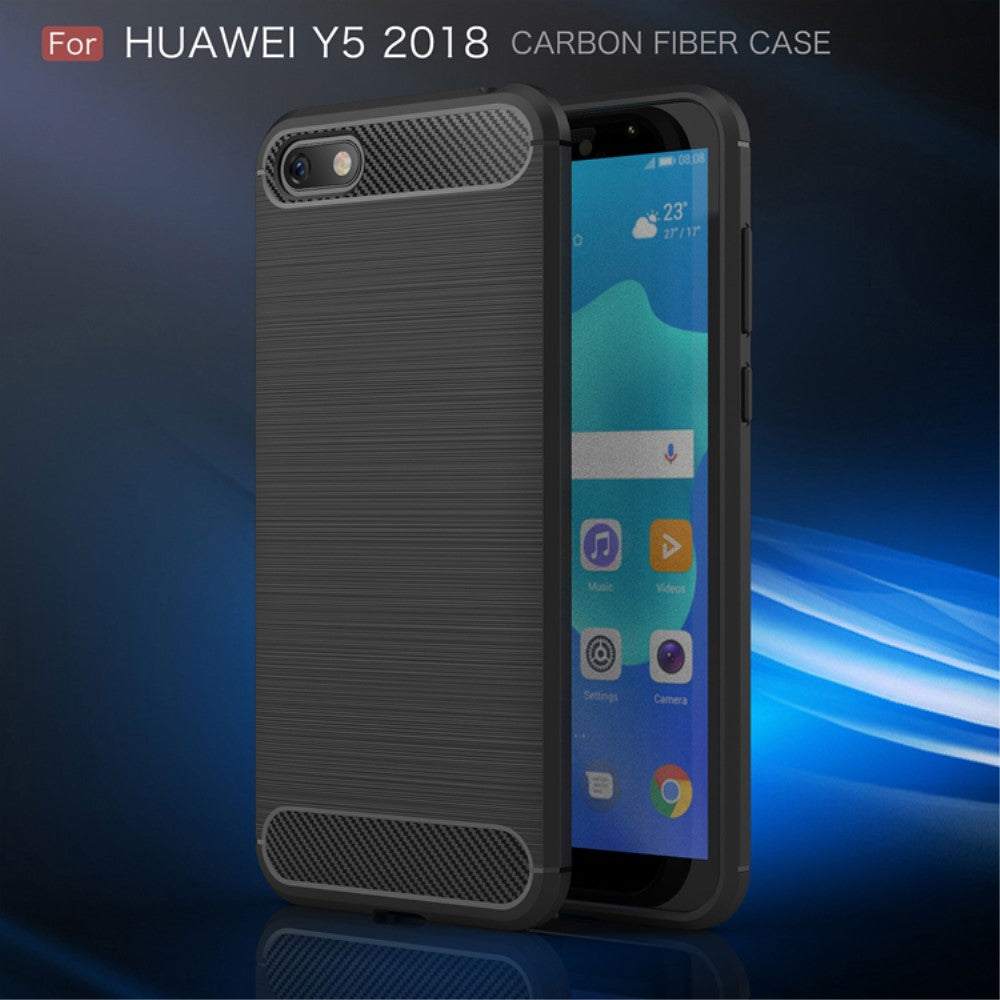 TPU Case für Huawei Y5 (2018) Carbon Skin Brushed