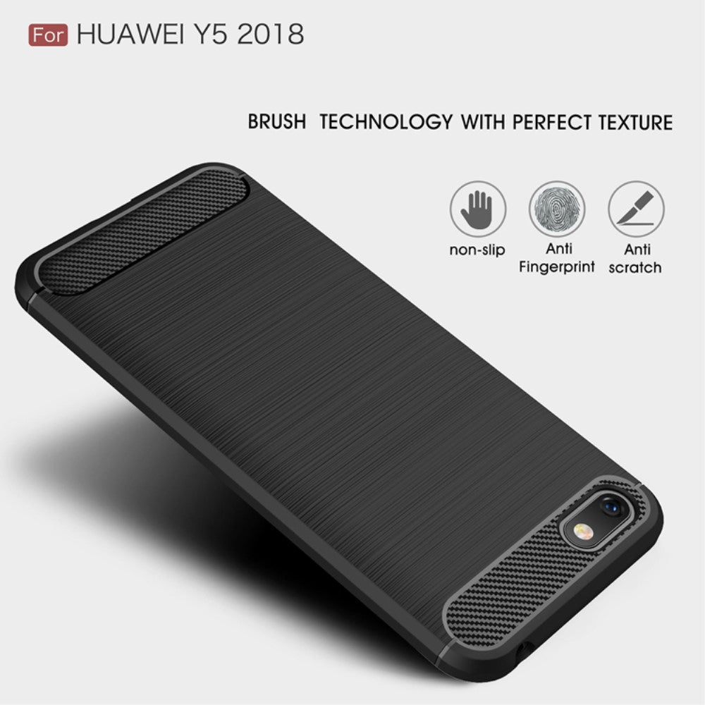 TPU Case für Huawei Y5 (2018) Carbon Skin Brushed