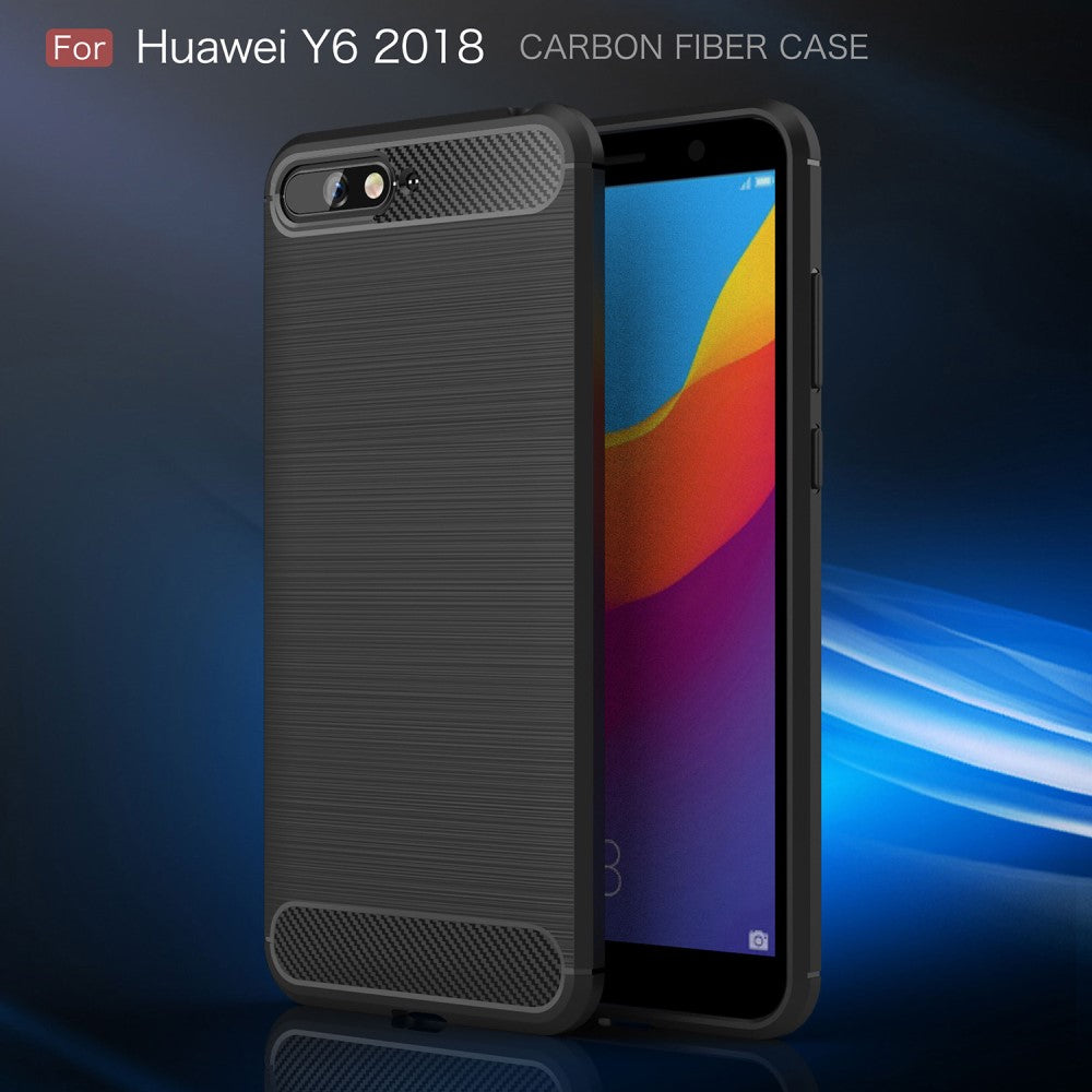TPU Case für Huawei Y6 (2018) Carbon Skin Brushed