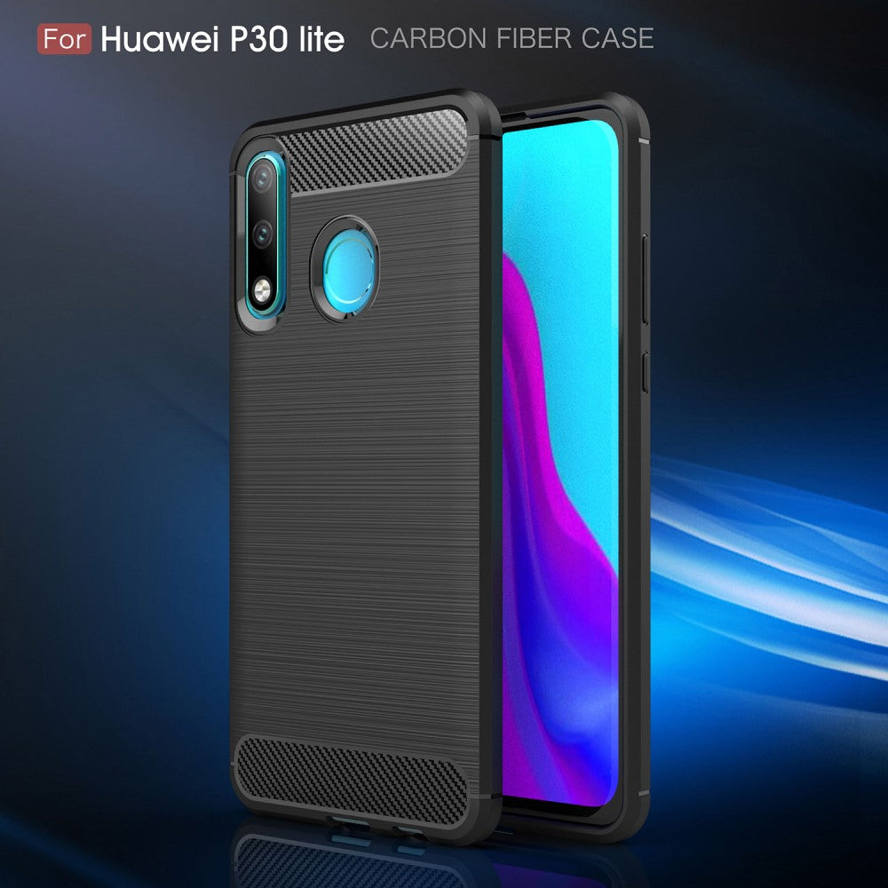 TPU Case für Huawei P30 LITE Carbon Skin Brushed Hülle