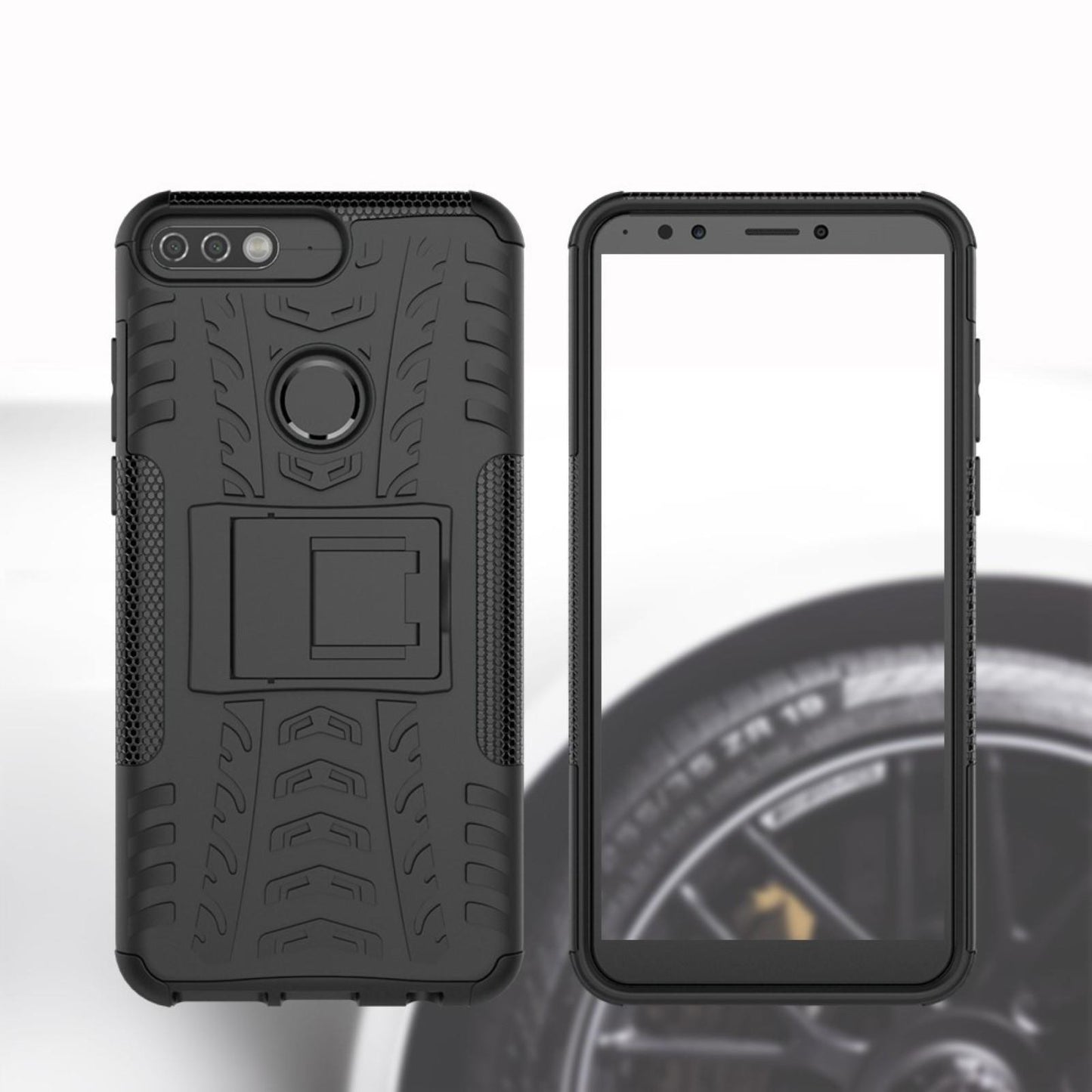 Outdoor Case für Huawei Y7 (2018)/ Honor 7C Tire Rutschfest Kickstand
