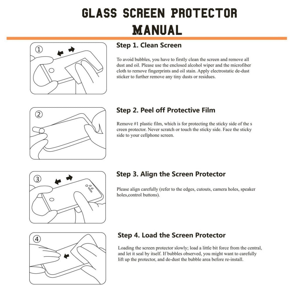 Schutzglas Folie Tempered Glass LCD Screen Protector Film für Huawei Honor 8X
