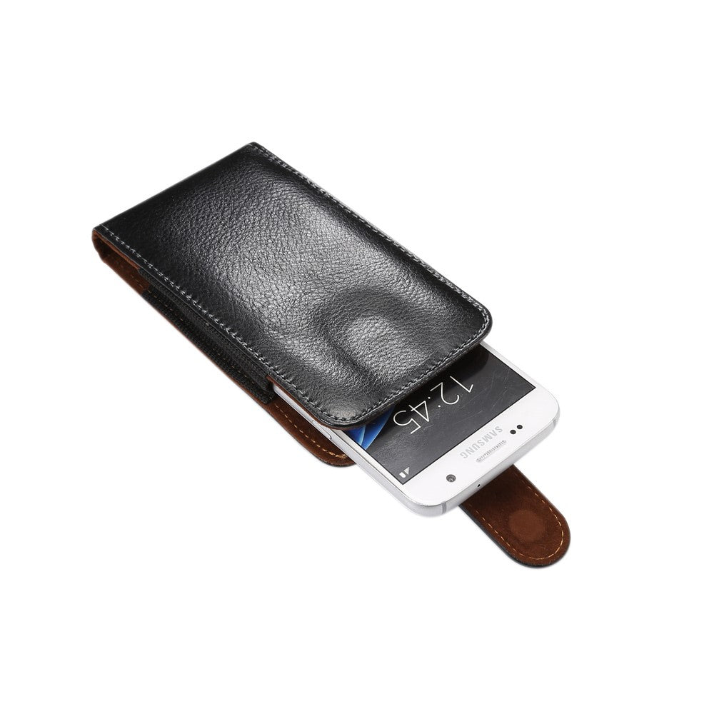 Universal Holster Gürtelclip Magnet Echt Leder für iPhone XS X Galaxy S9 S8 S7 S6 Edge J3