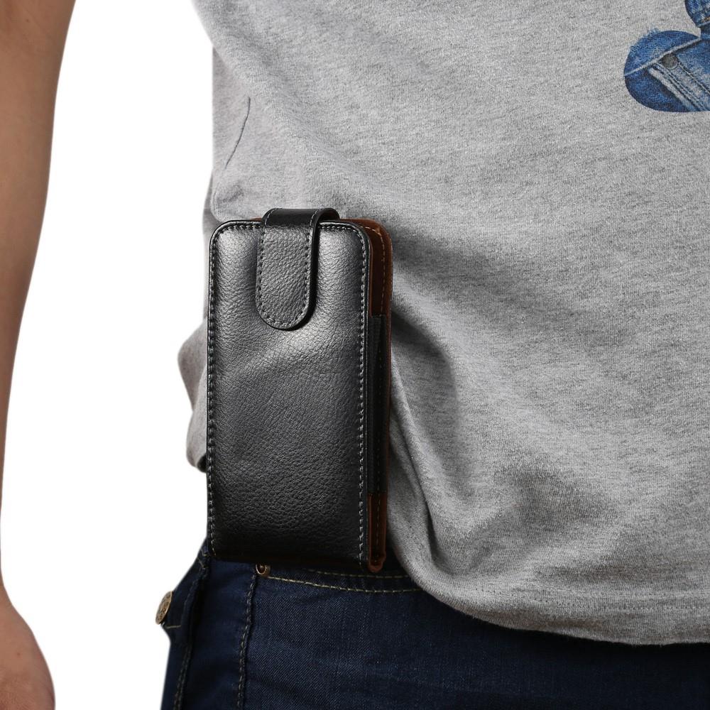 Universal Holster Gürtelclip Magnet Echt Leder für iPhone XS X Galaxy S9 S8 S7 S6 Edge J3