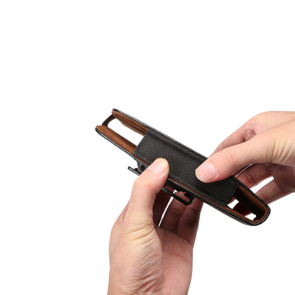 Universal Holster Gürtelclip Magnet Echt Leder für iPhone Xs MAX Galaxy S9+ Note 9