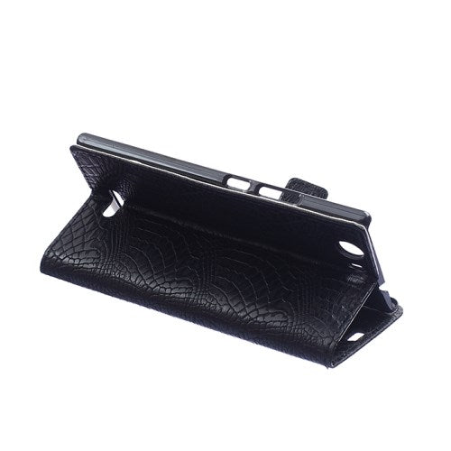 Wallet Case für Wiko Ridge Fab 4G 5.5" Crocodile Skin Muster Book Etui