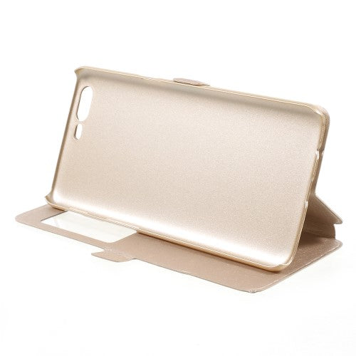 Wallet Case für OnePlus 5 Dual Window View Silk Book Etui