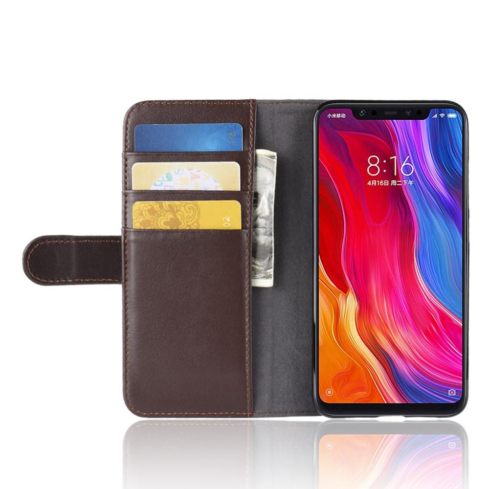 Wallet Case für Xiaomi Mi 8 Echt Leder Innenfach