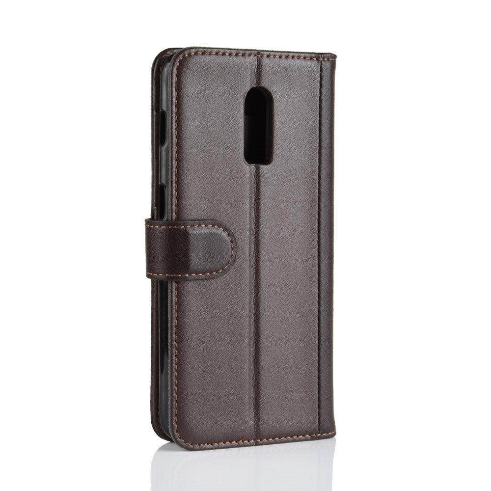 Wallet Case für OnePlus 6T Echt Leder Innenfach