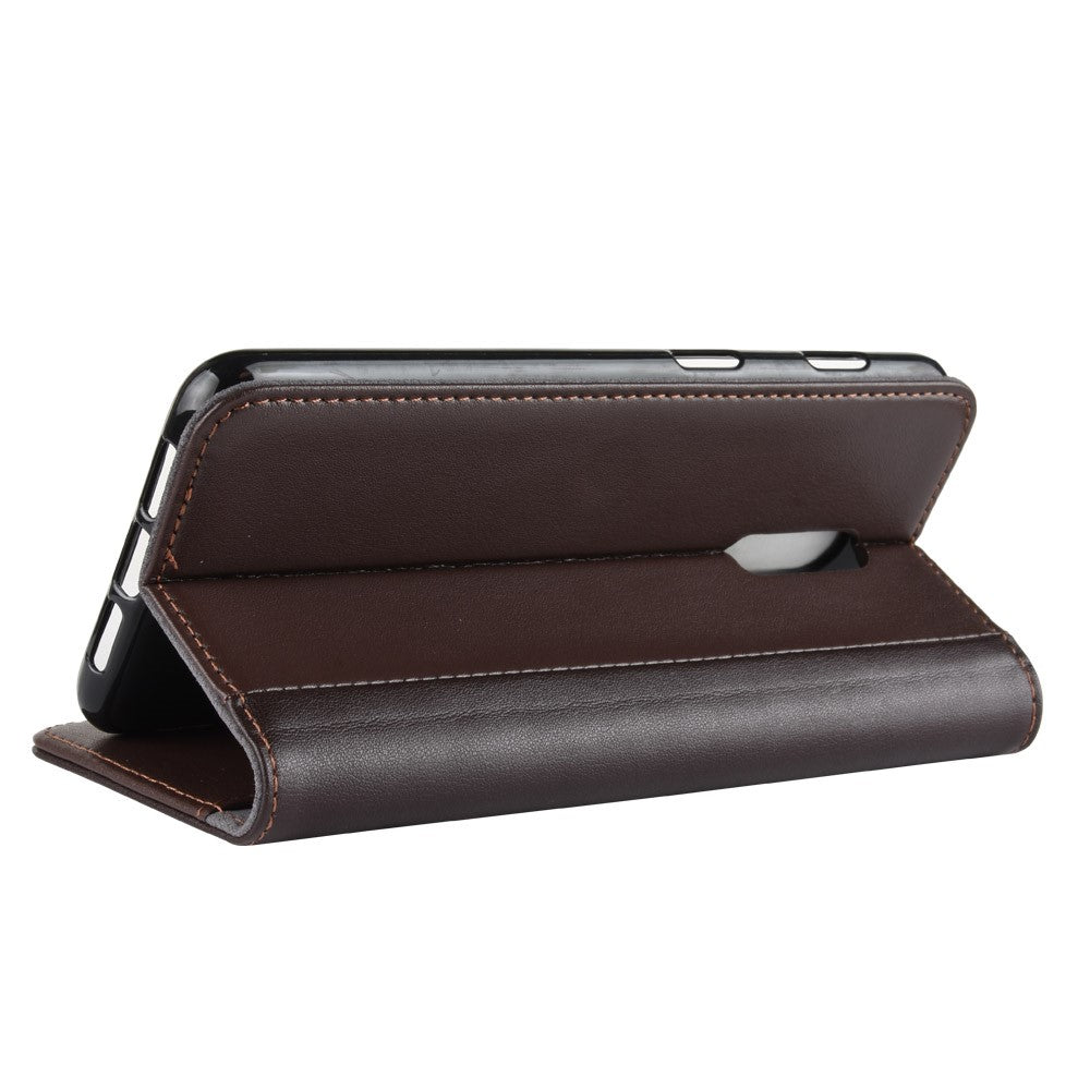Wallet Case für OnePlus 6T Echt Leder Innenfach