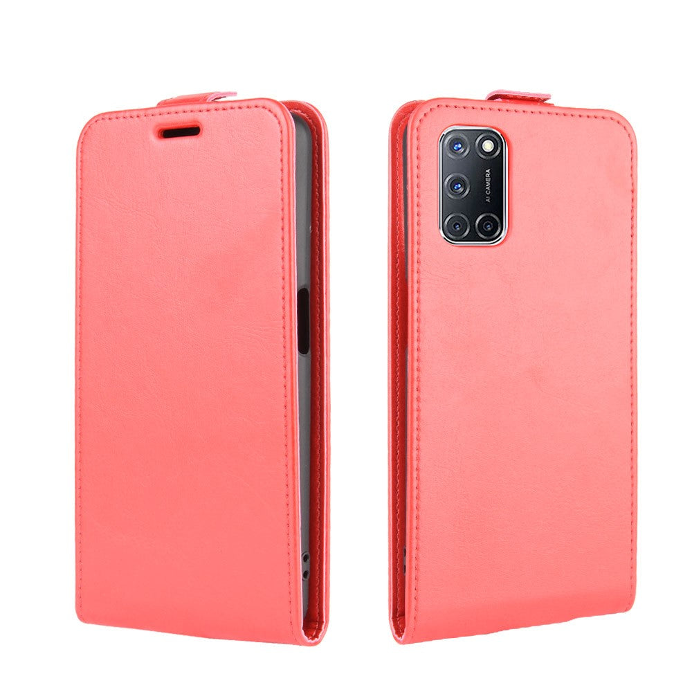 Flip Case für Oppo A52 A72 Crazy Horse Handy Tasche Card Slot