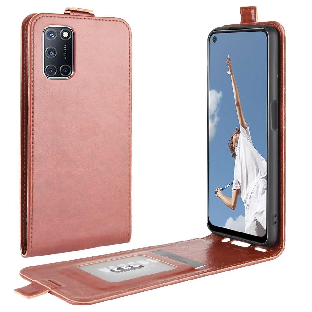 Flip Case für Oppo A52 A72 Crazy Horse Handy Tasche Card Slot
