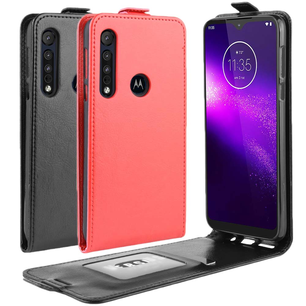 Flip Case für Motorola Moto G8 PLAY Crazy Horse Handy Tasche Card Slot Klappetui