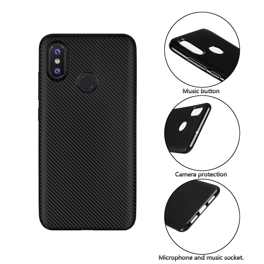 TPU Case für Xiaomi Mi 8 Soft Carbon Fiber Muster