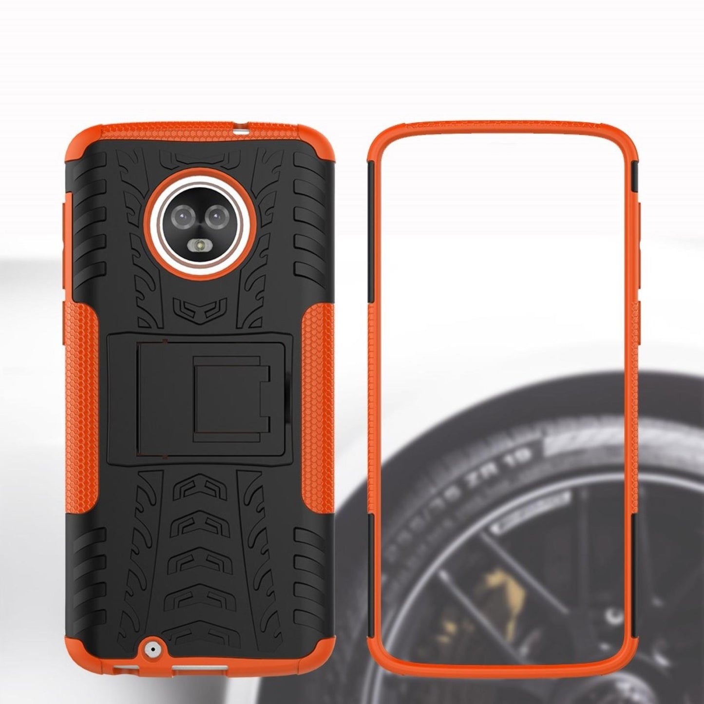 Outdoor Case für Motorola Moto G6 Tire Rutschfest Reifen Profil Hülle