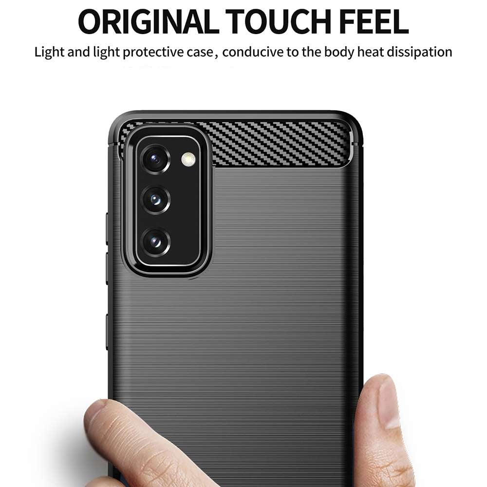 TPU Hülle für Samsung Galaxy S20 FE Carbon Fiber Skin Brushed Schutzcover Case