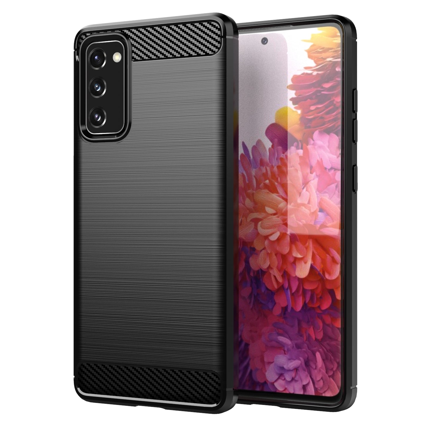 TPU Hülle für Samsung Galaxy S20 FE Carbon Fiber Skin Brushed Schutzcover Case