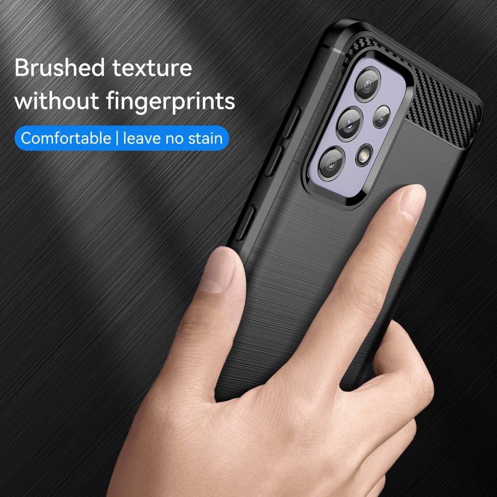 TPU Hülle für Samsung Galaxy A52 A52s Carbon Fiber Skin Brushed Backcover Case
