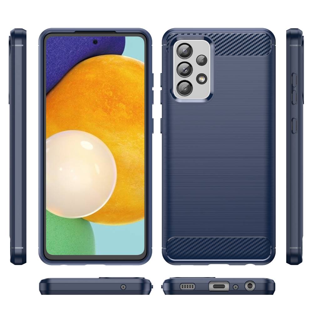 TPU Hülle für Samsung Galaxy A52 A52s Carbon Fiber Skin Brushed Backcover Case