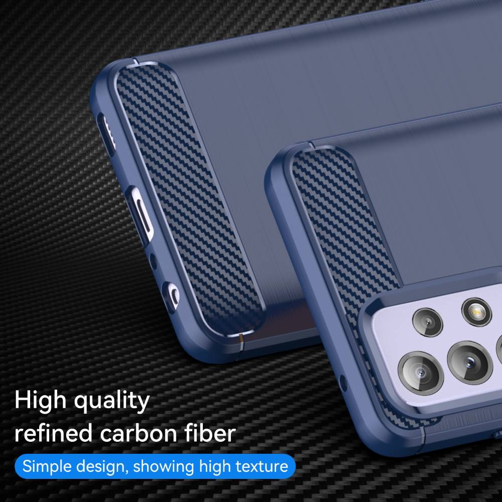 TPU Hülle für Samsung Galaxy A52 A52s Carbon Fiber Skin Brushed Backcover Case