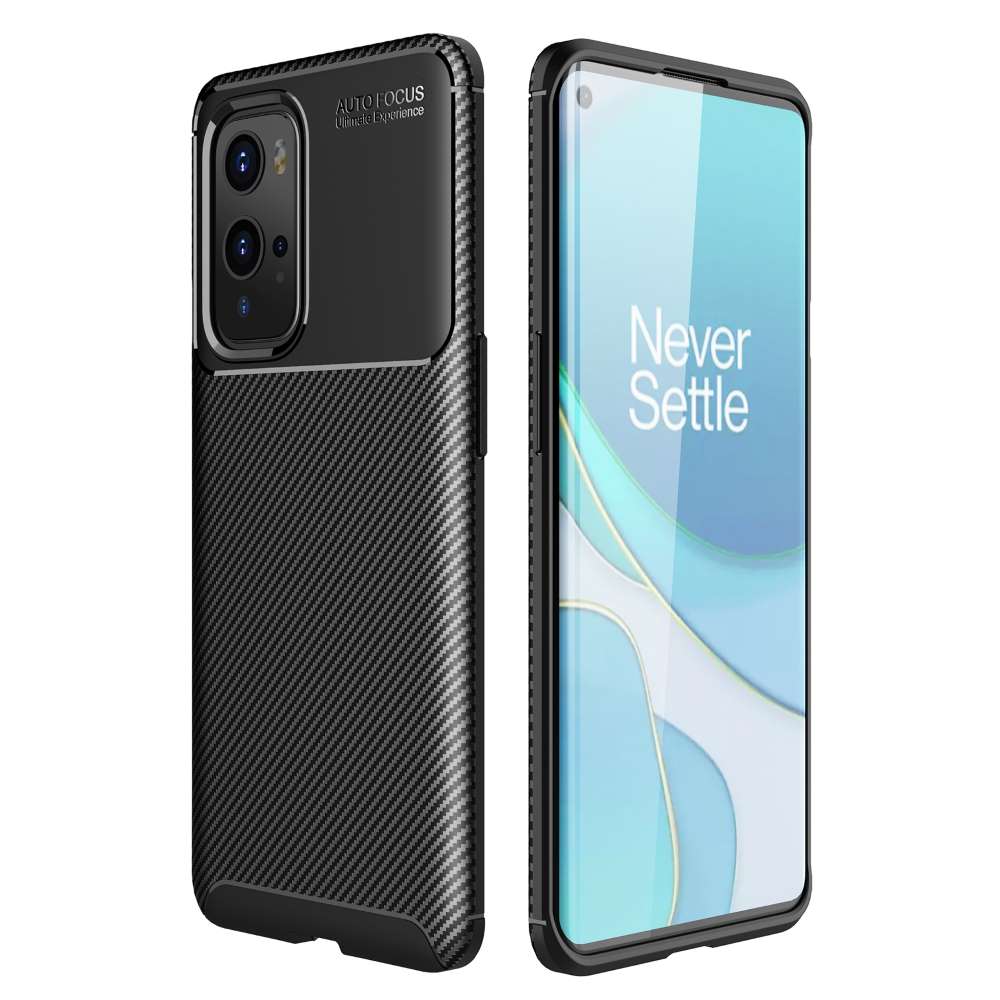TPU Case für ONEPLUS 9 PRO Carbon Fiber Muster Shockproof Texture Hülle Cover