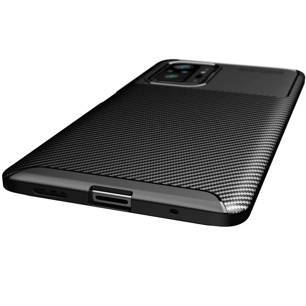 TPU Case für XIAOMI REDMI NOTE 10 PRO Carbon Fiber Muster Shockproof Hülle Cover