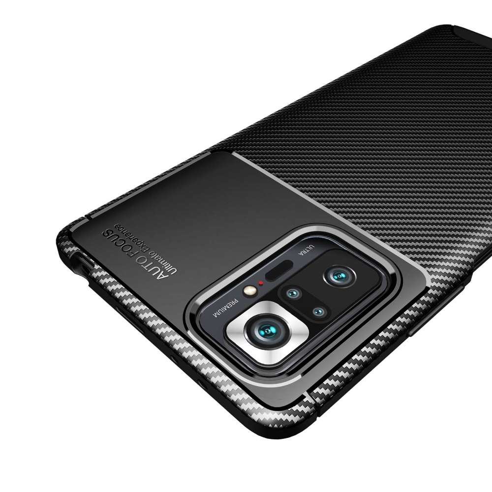 TPU Case für XIAOMI REDMI NOTE 10 PRO Carbon Fiber Muster Shockproof Hülle Cover