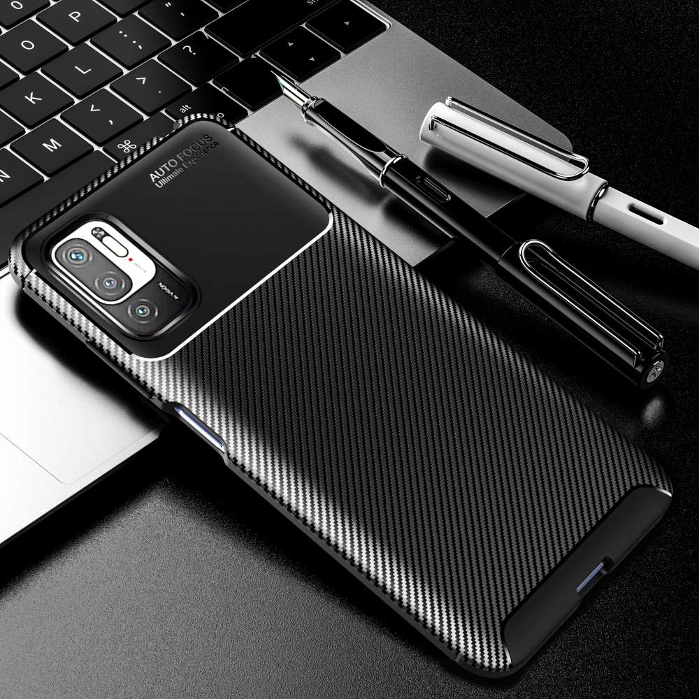TPU Case für XIAOMI REDMI NOTE 10 5G Carbon Fiber Muster Shockproof Hülle Cover