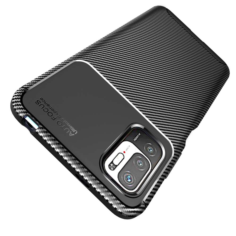 TPU Case für XIAOMI REDMI NOTE 10 5G Carbon Fiber Muster Shockproof Hülle Cover