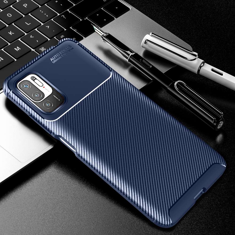 TPU Case für XIAOMI REDMI NOTE 10 5G Carbon Fiber Muster Shockproof Hülle Cover