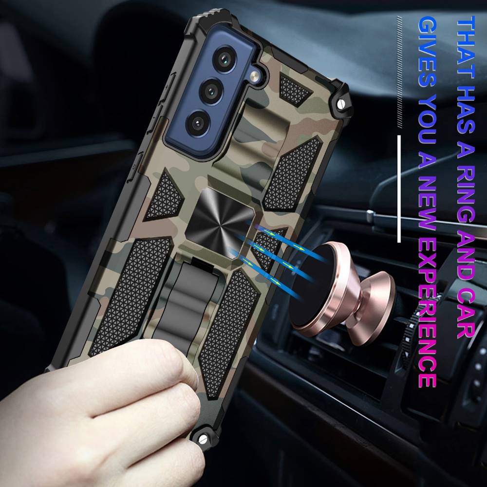 Outdoor Hülle für Samsung Galaxy S21 FE Camouflage Shockproof Schutz Cover Armor