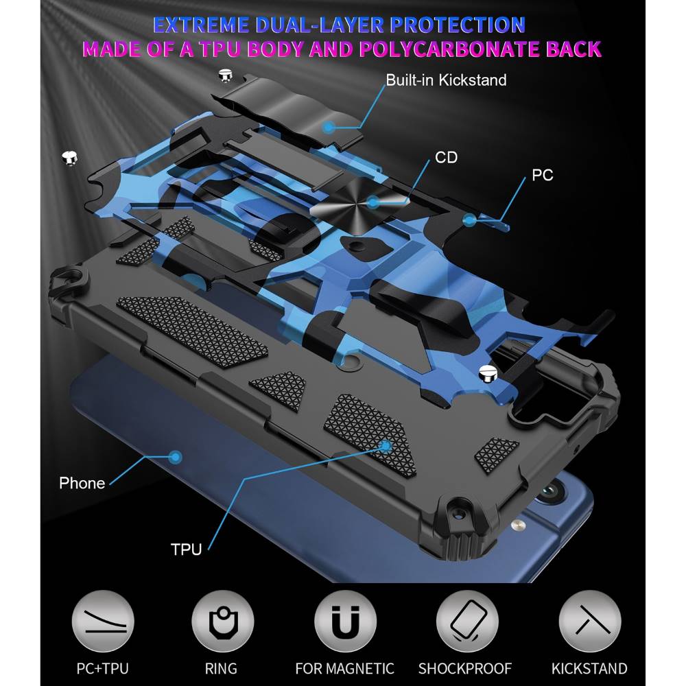 Outdoor Hülle für Samsung Galaxy S21 FE Camouflage Shockproof Schutz Cover Armor