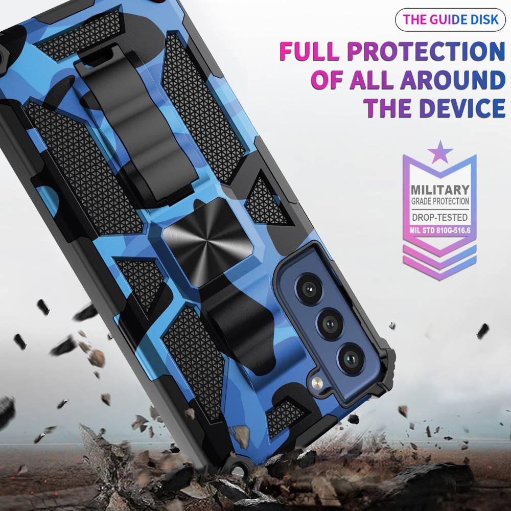 Outdoor Hülle für Samsung Galaxy S21 FE Camouflage Shockproof Schutz Cover Armor