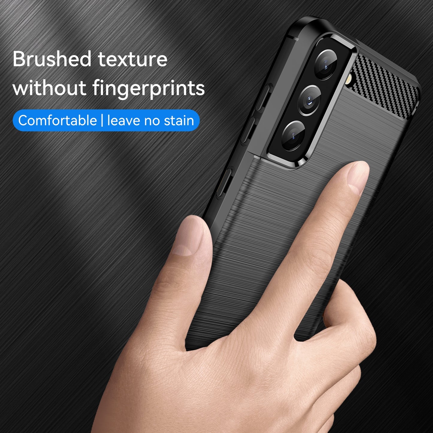 TPU Hülle für Samsung Galaxy S21 FE Carbon Fiber Skin Brushed Schutzcover Case