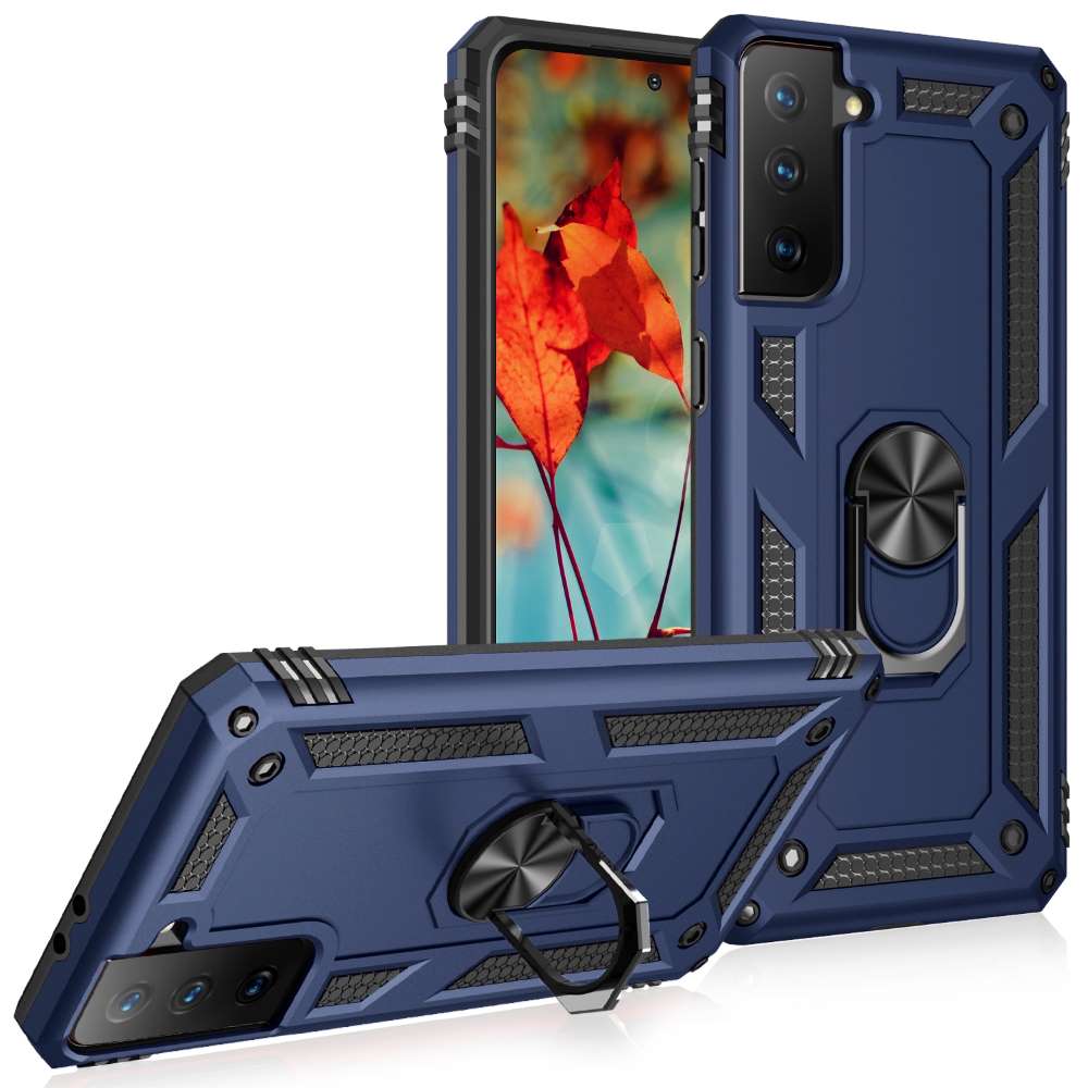 Outdoor Case für SAMSUNG GALAXY S21 FE TPU Hybrid Sergeant Armor Ring Hülle