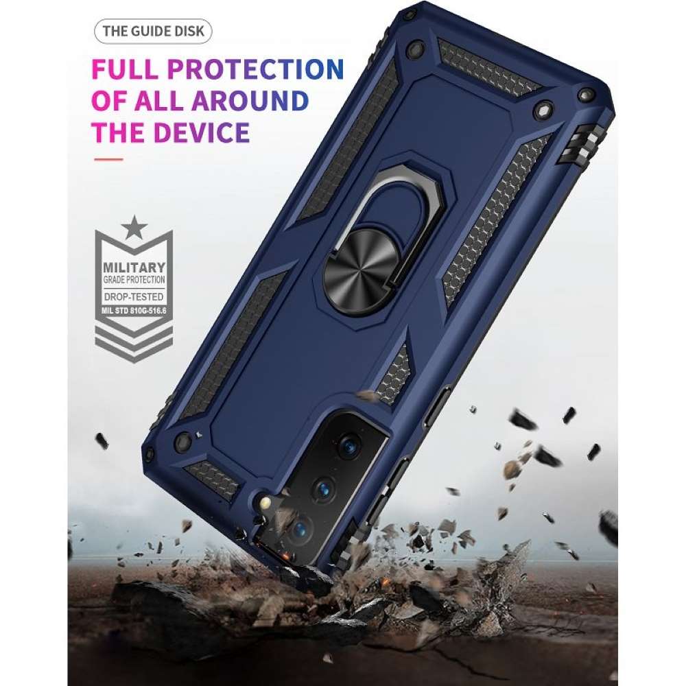 Outdoor Case für SAMSUNG GALAXY S21 FE TPU Hybrid Sergeant Armor Ring Hülle