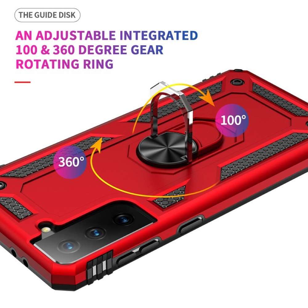 Outdoor Case für SAMSUNG GALAXY S21 FE TPU Hybrid Sergeant Armor Ring Hülle