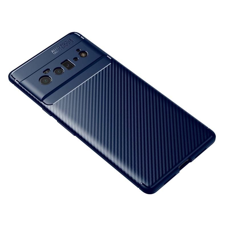 TPU Hülle für Google Pixel 6 PRO Carbon Fiber Muster Shockproof Back Cover Case