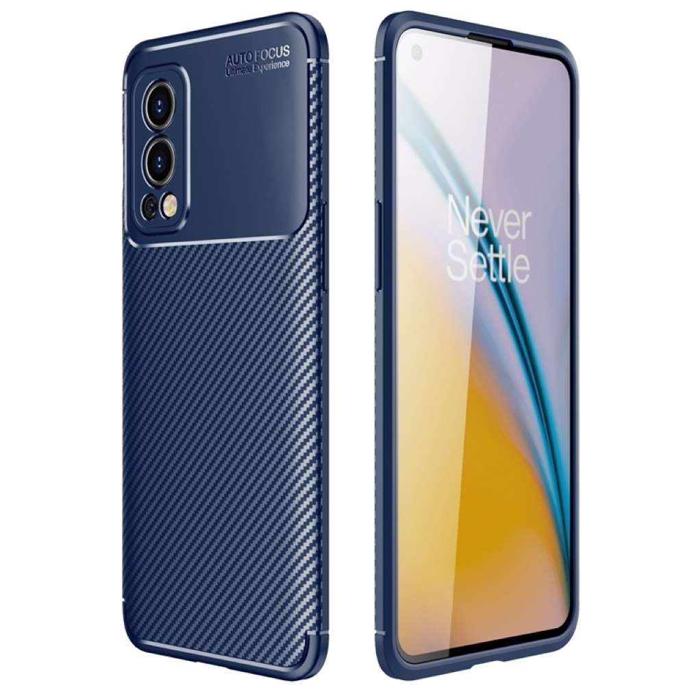 TPU Case für ONEPLUS NORD 2 Carbon Fiber Muster Shockproof Texture Hülle Cover