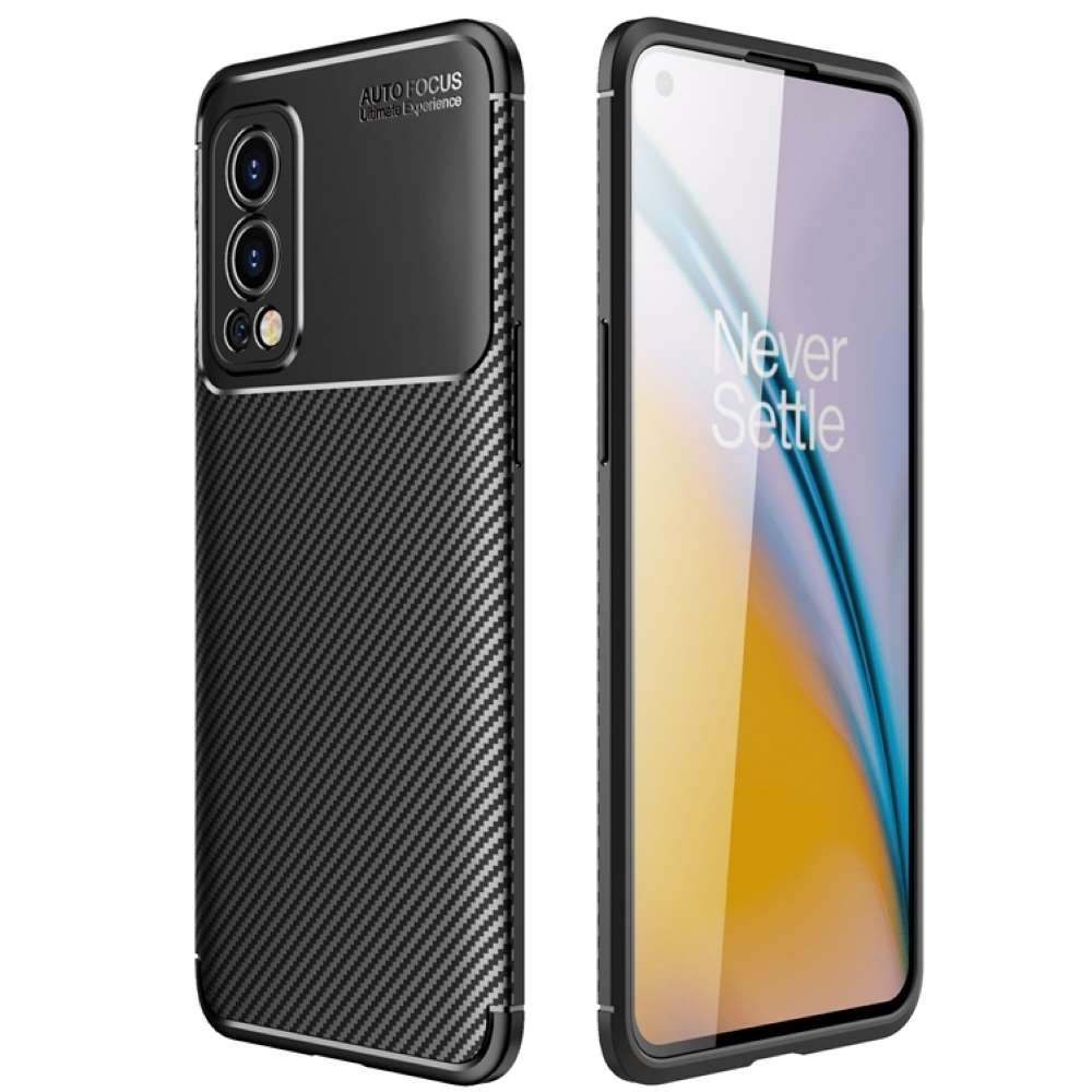 TPU Case für ONEPLUS NORD 2 Carbon Fiber Muster Shockproof Texture Hülle Cover