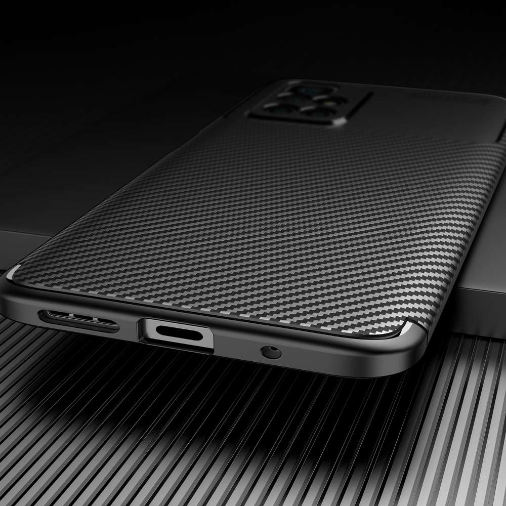TPU Case für XIAOMI REDMI 10 Carbon Fiber Muster Shockproof Texture Hülle Cover