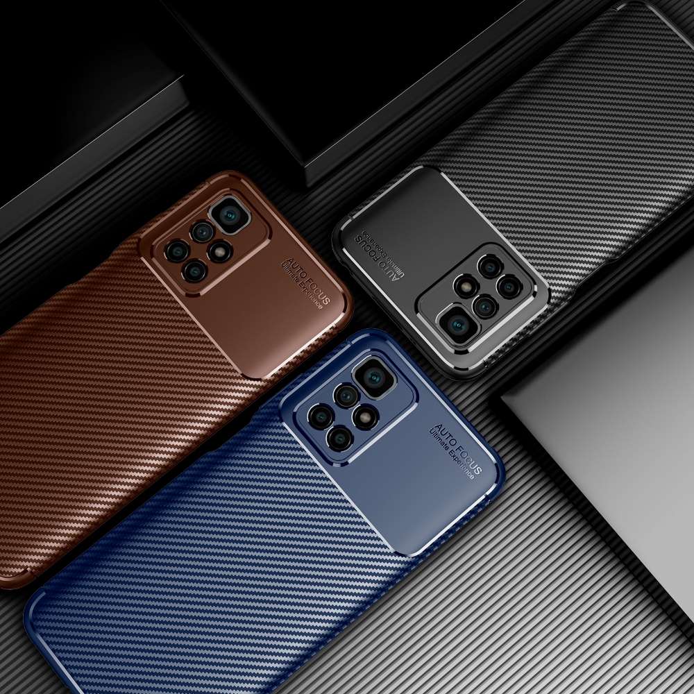 TPU Case für XIAOMI REDMI 10 Carbon Fiber Muster Shockproof Texture Hülle Cover