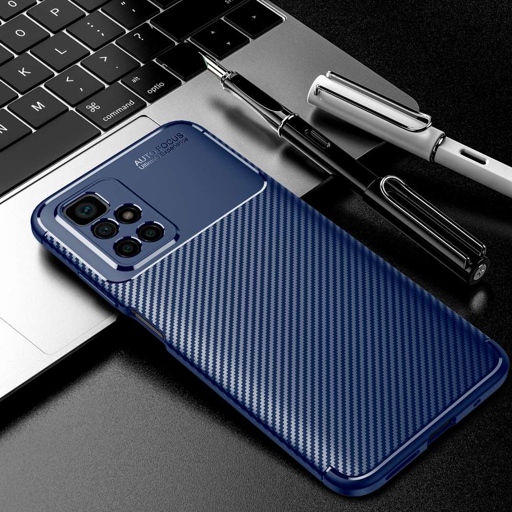 TPU Case für XIAOMI REDMI 10 Carbon Fiber Muster Shockproof Texture Hülle Cover
