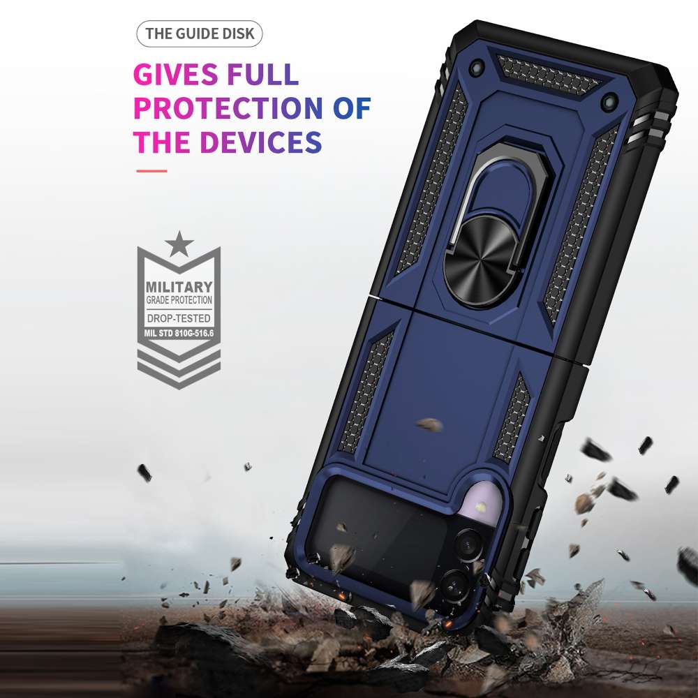 Outdoor Case für Samsung Galaxy Z FLIP3 TPU Hybrid Sergeant Armor Ring Hülle