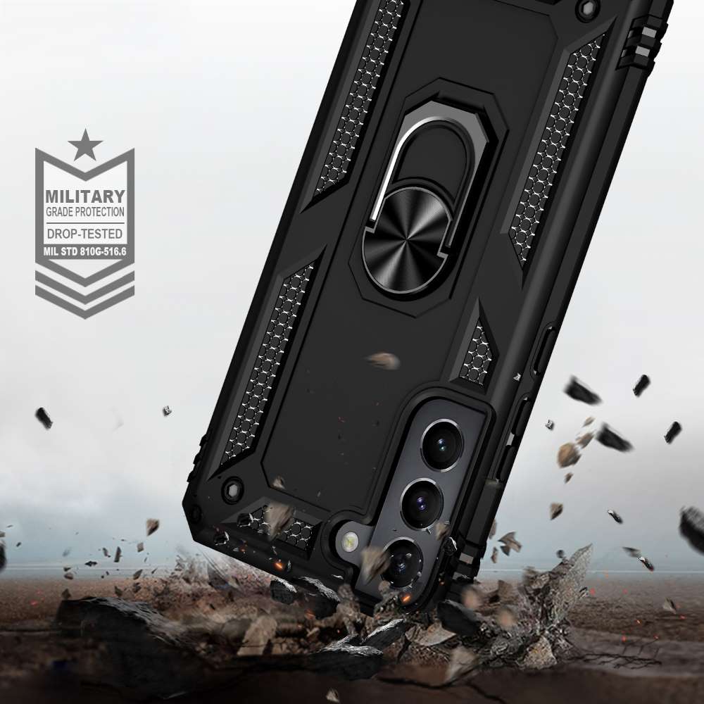 Outdoor Case für SAMSUNG GALAXY S22 TPU Hybrid Sergeant Armor Metall Ring Hülle