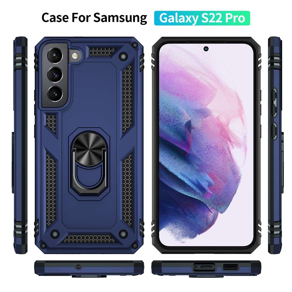 Outdoor Case für SAMSUNG GALAXY S22 TPU Hybrid Sergeant Armor Metall Ring Hülle